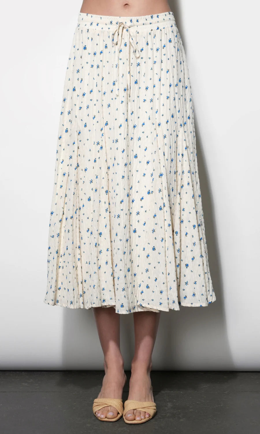 Sadue Godet Midi Skirt front