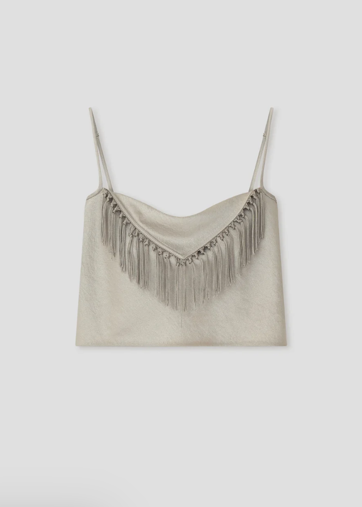 Lainey Crisp Satin Top by itself