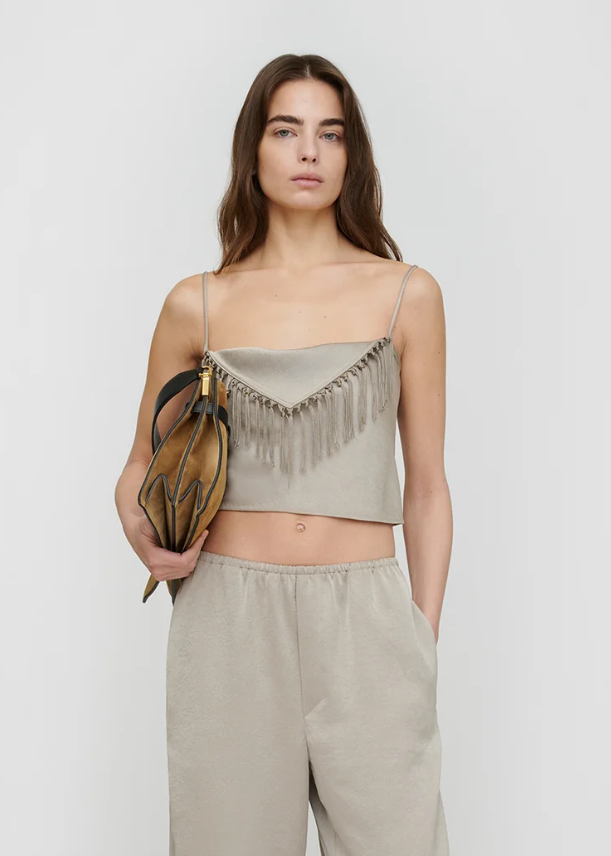 Lainey Crisp Satin Top front
