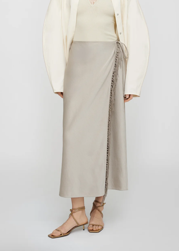 Gargi Crisp Satin Skirt front view