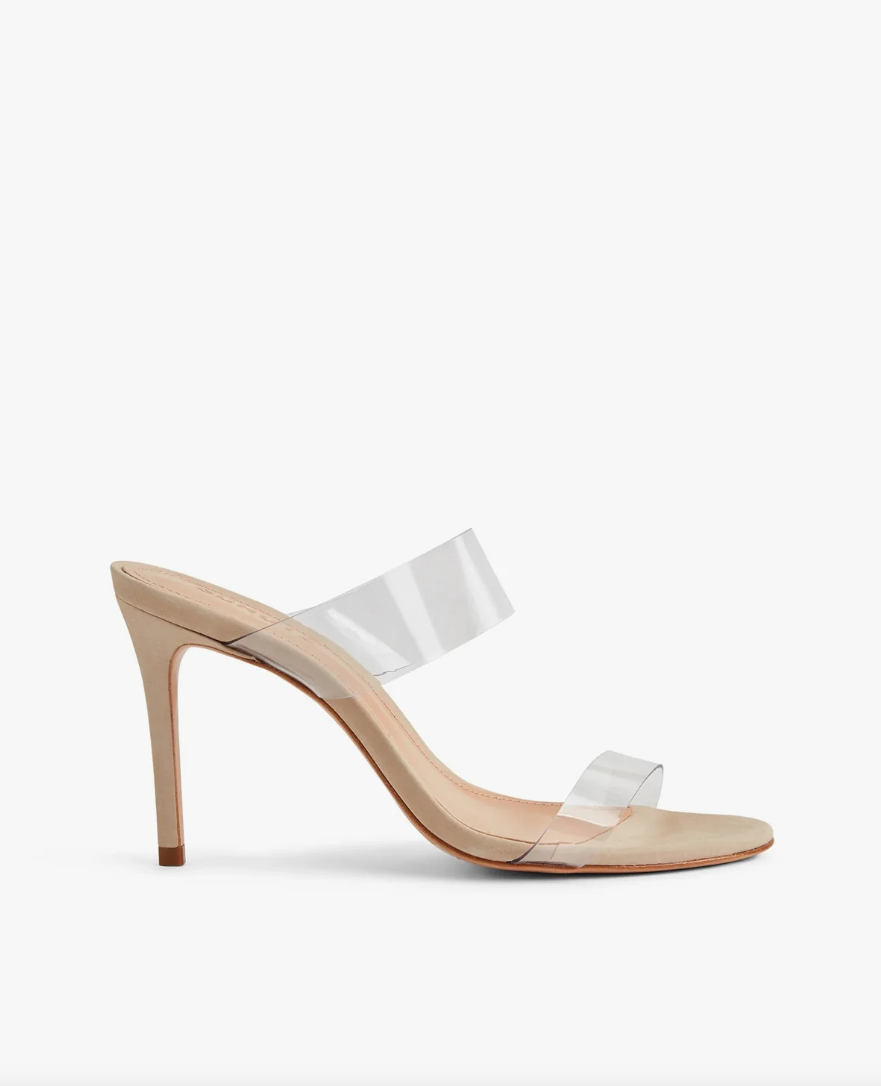 Ariella Clear Strap Heel side view