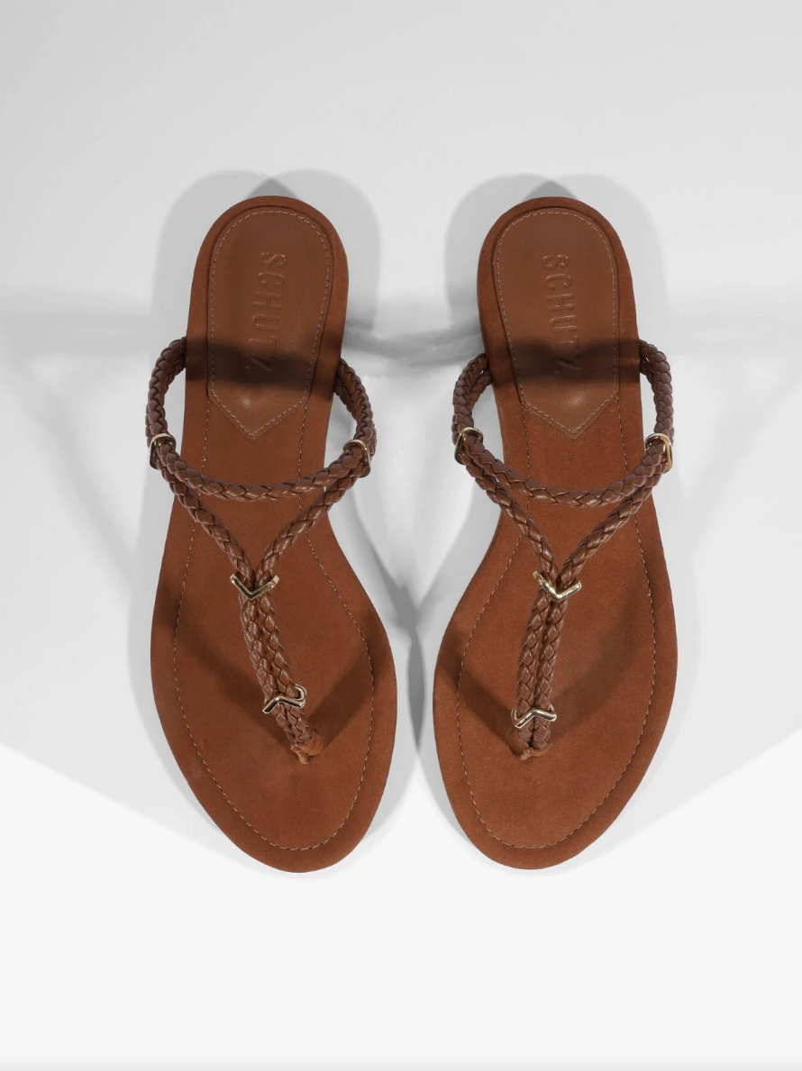 Cordelia Flat Sandal top view
