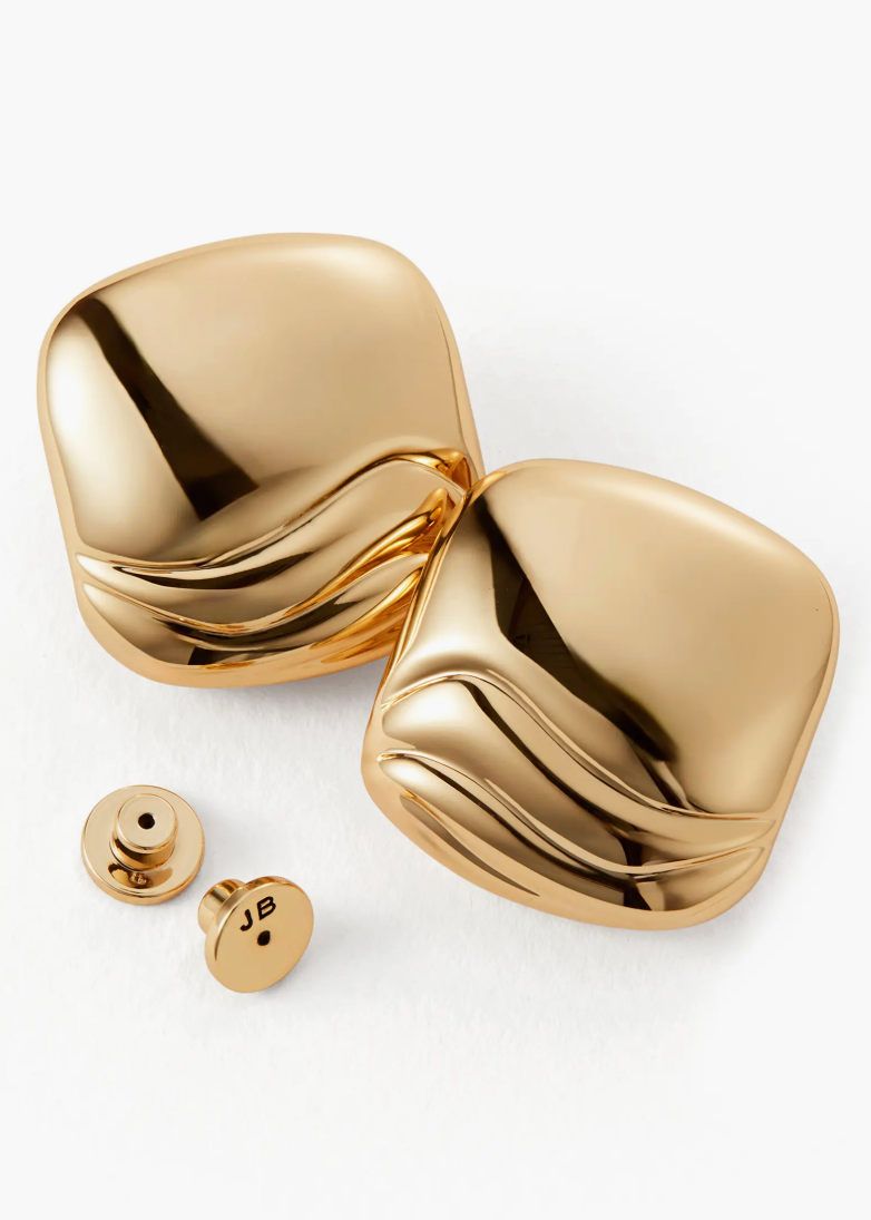 Rue Earrings Gold with backs