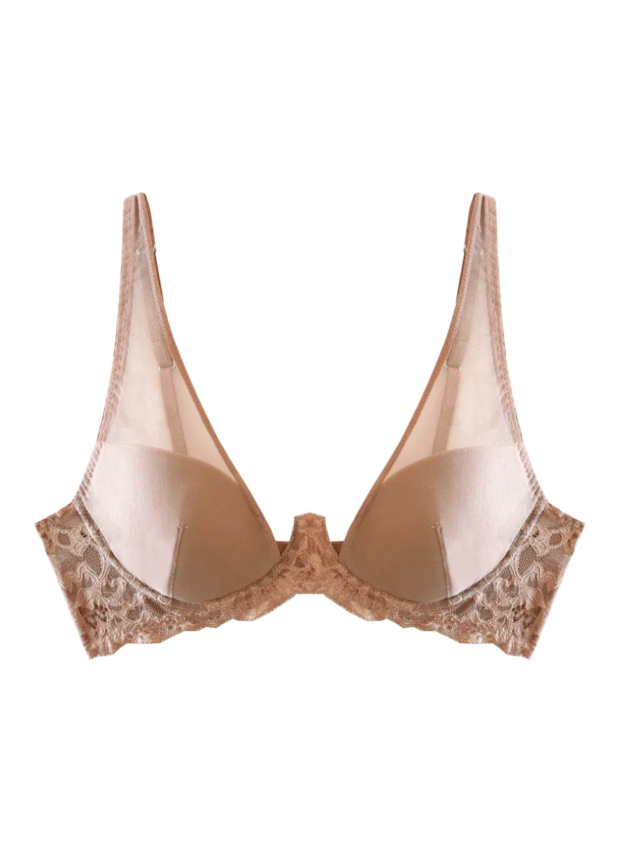 Charlotte Sheer Overlay Demi Bra by itself