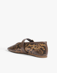 Vick Buckle Leather Ballet Flat side/back view