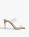 Ariella Clear Strap Heel in Brown