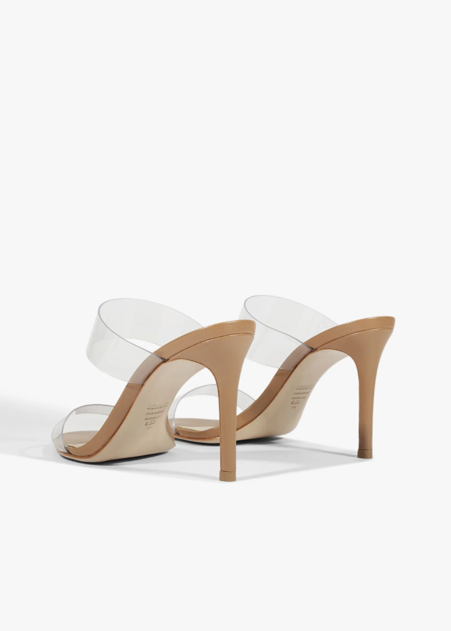 Ariella Clear Strap Heel in Brown back