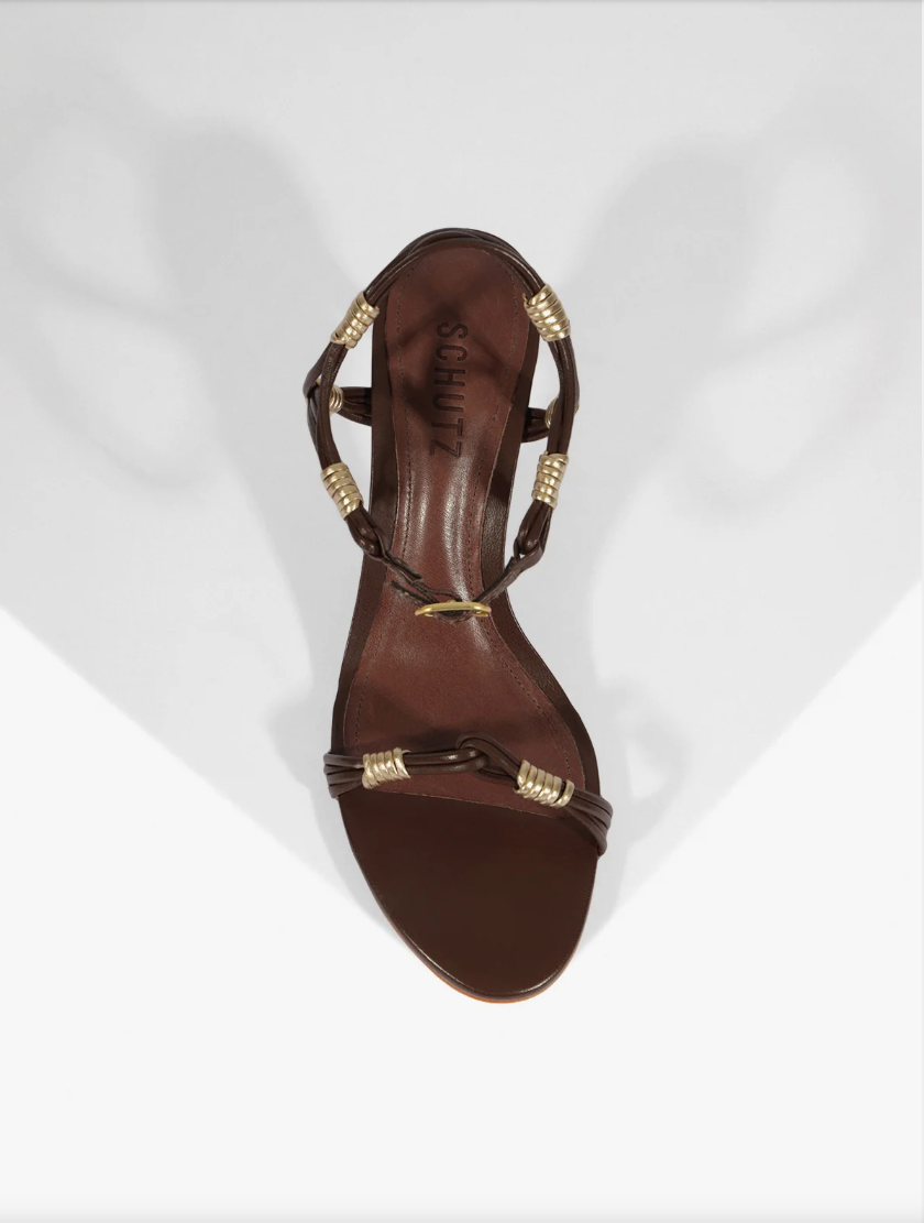 Nara Mid Leather Sandal top view