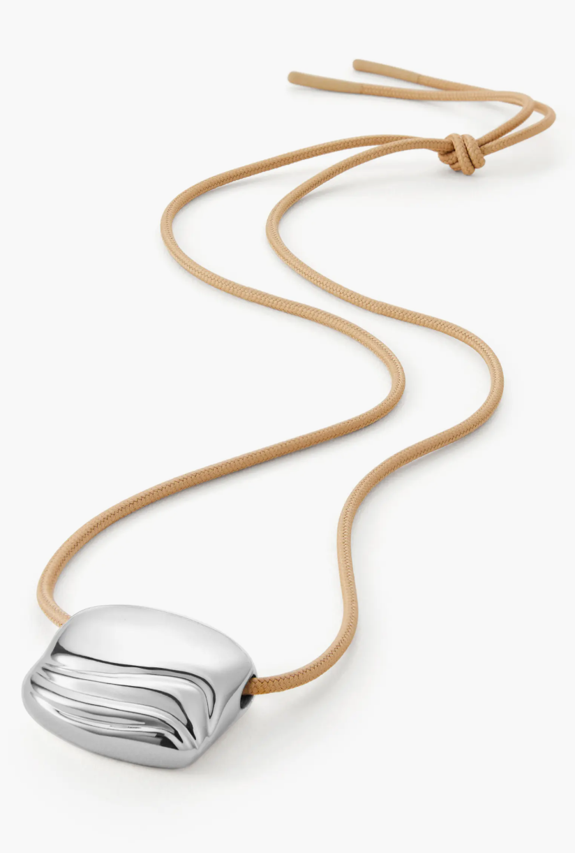 Rue Rope Necklace Silver by itself