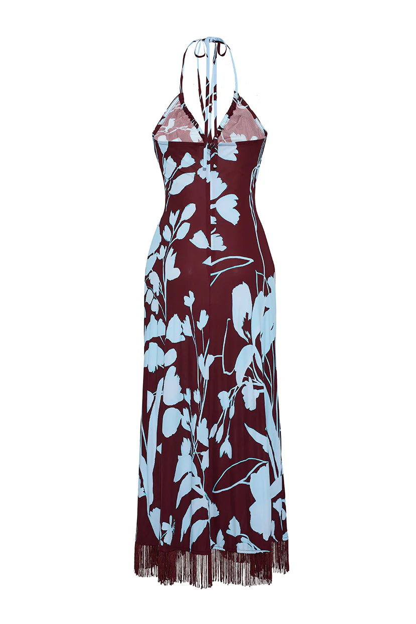 Shelter Island Dress back view on white background