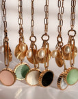 Solario Sundial Chrysoprase Necklace with other necklaces