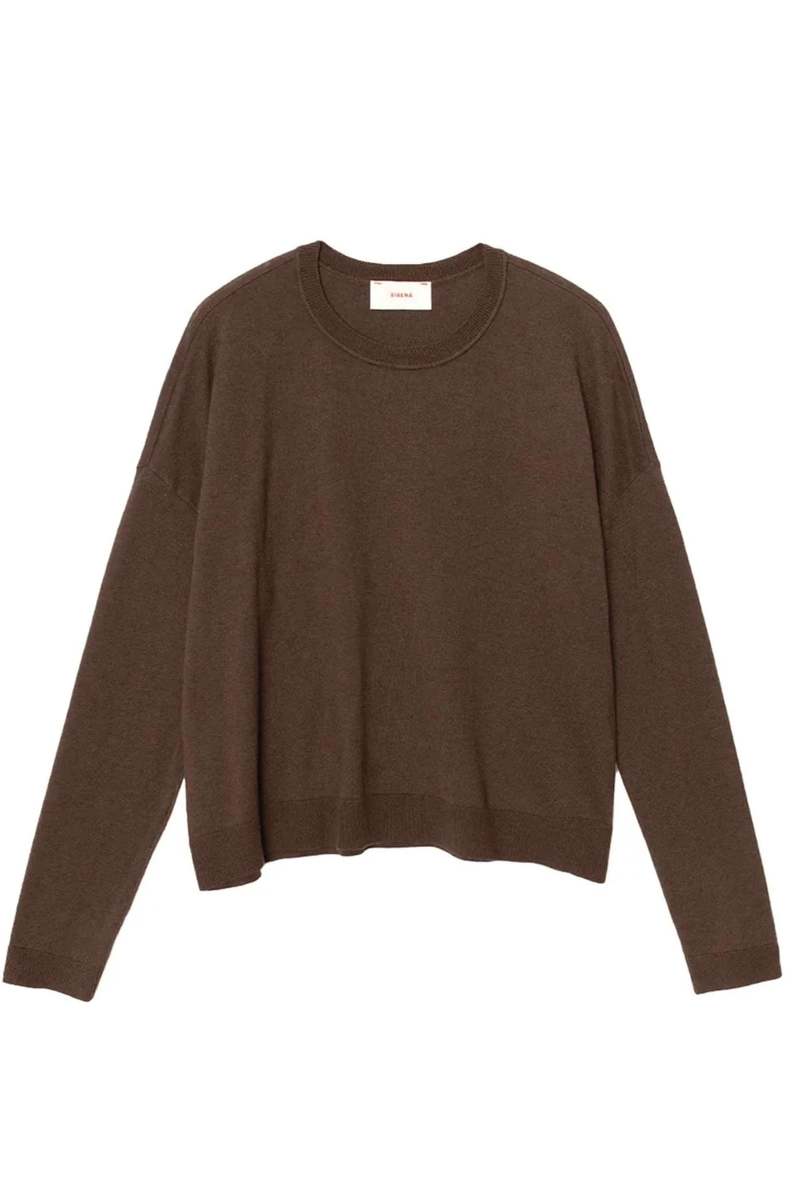 brown sweater on a white background 