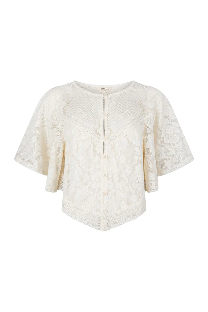 Free Love Lace Crop by itself front