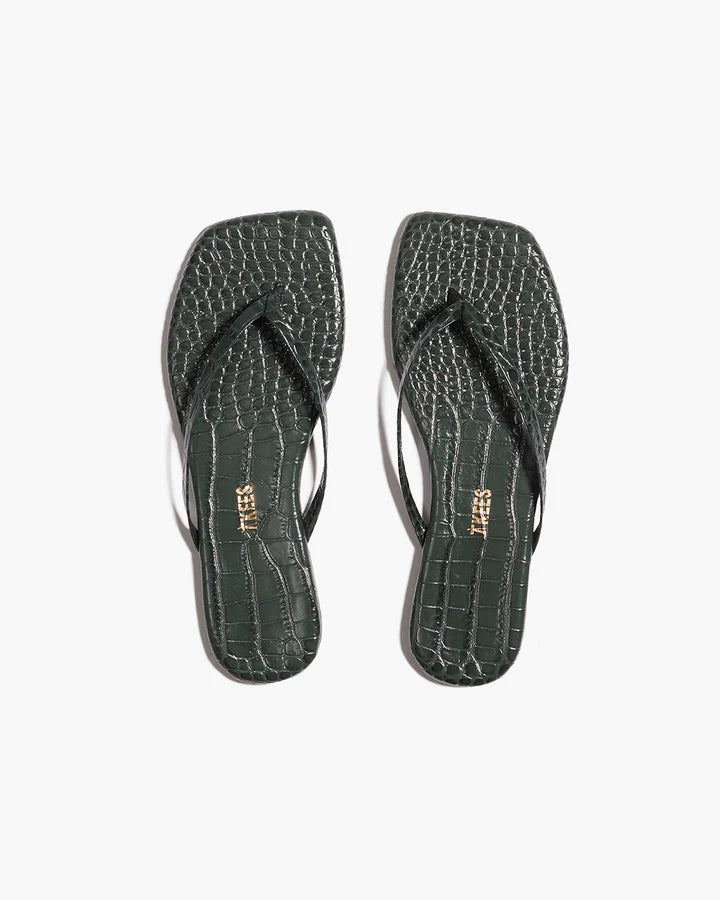 Square Toe Lily Croc side by side