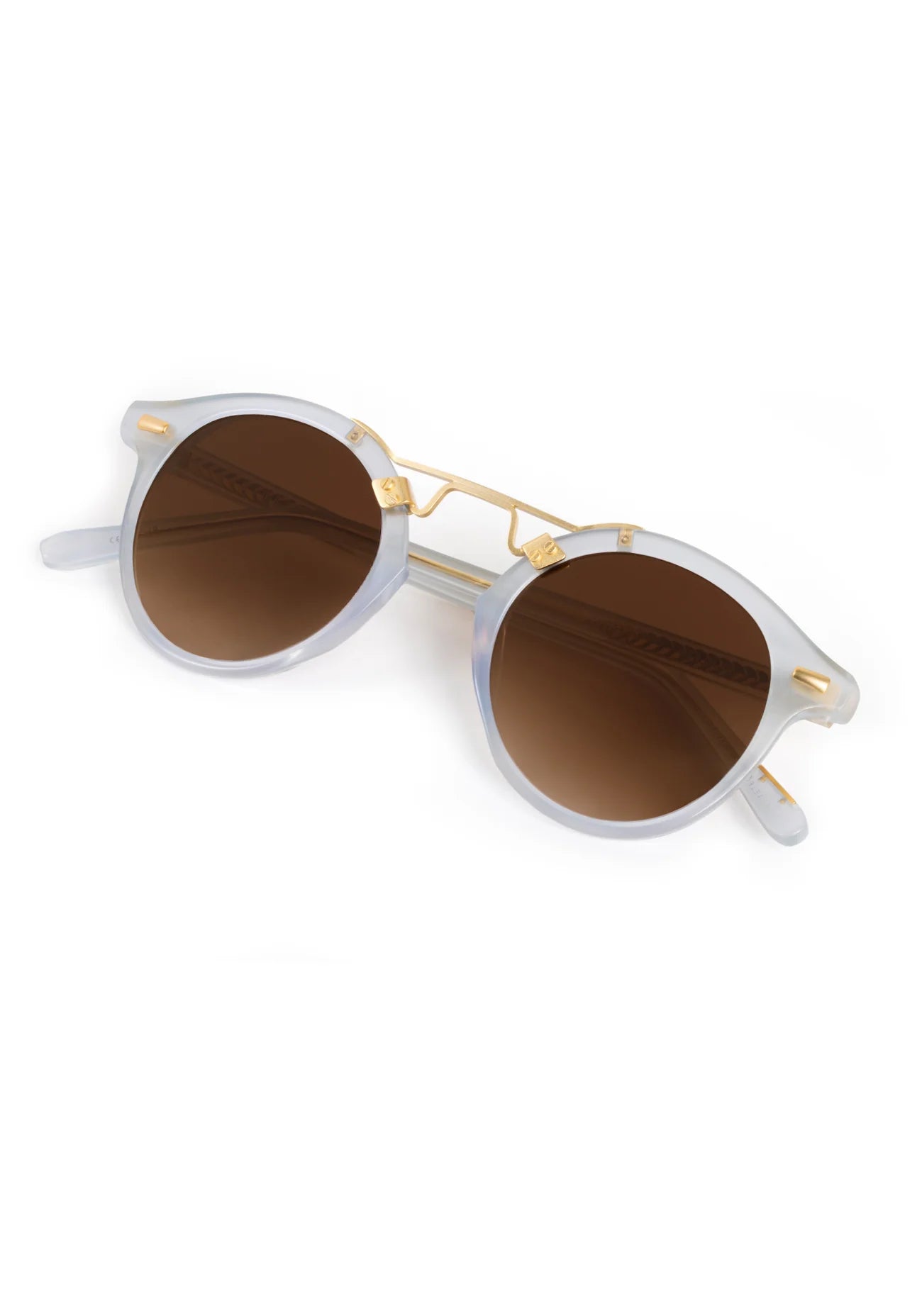 St. Louis Powder Blue 18k Sunglasses folded