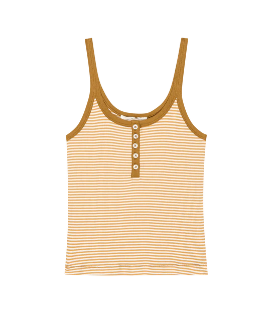 The Henley Slim Tank Stripe by itself