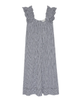 The Ruffle Coverup Black and Cream Check by itself front