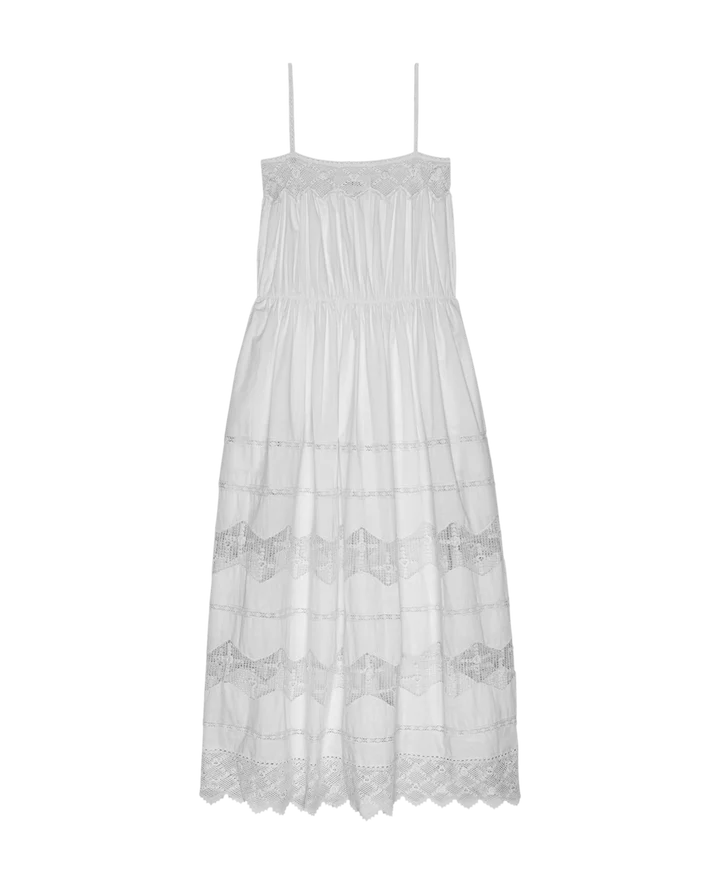 The Rosette Crochet Dress by itself front