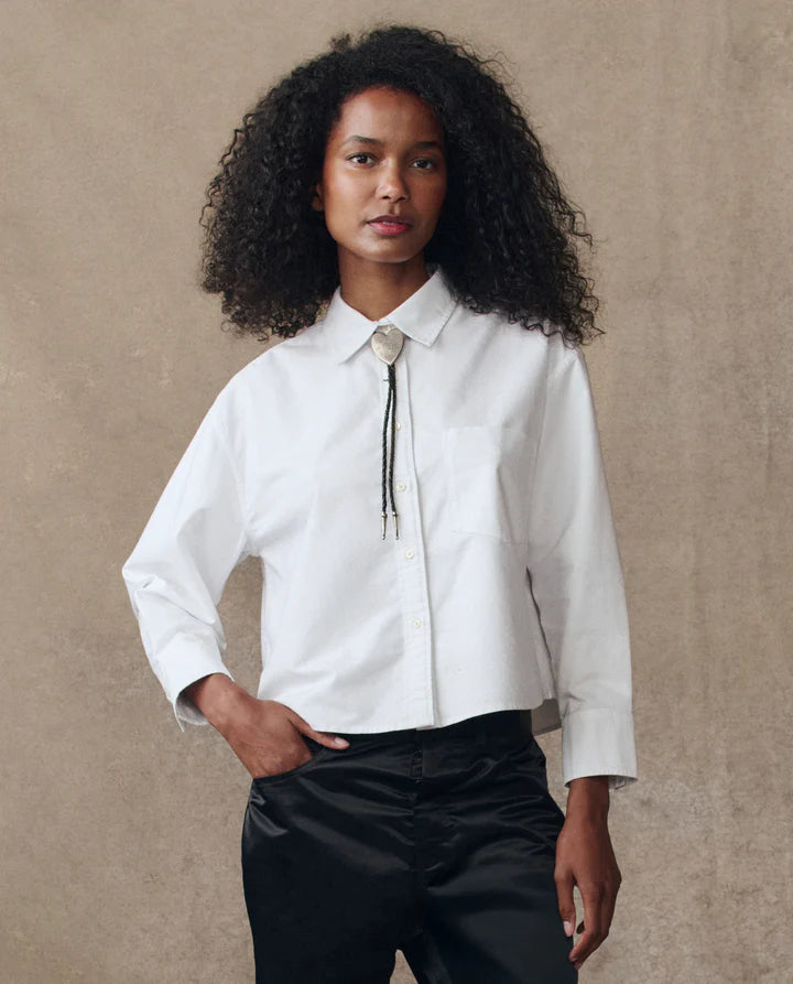 The Cropped Oxford Shirt front