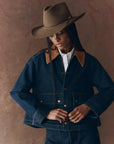 The Denim Swingy Jacket front