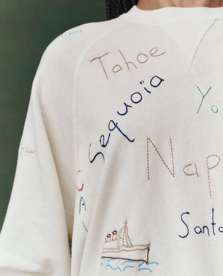 The Slouch Sweatshirt with Golden State Embroidery close up