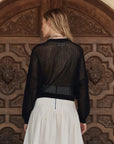 The Crochet Pullover Black back
