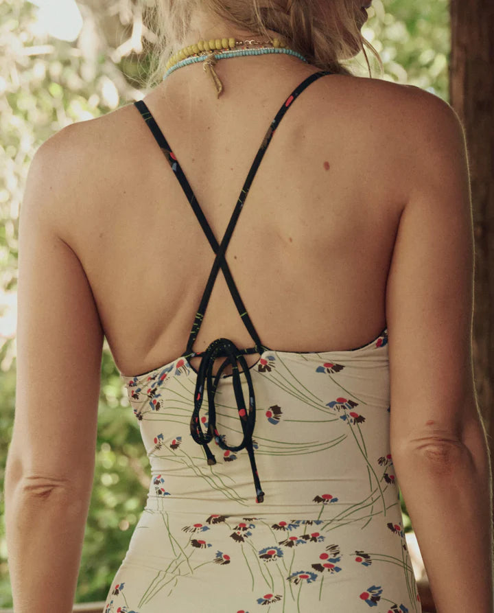 The Reversible Keyhole One-Piece close up back