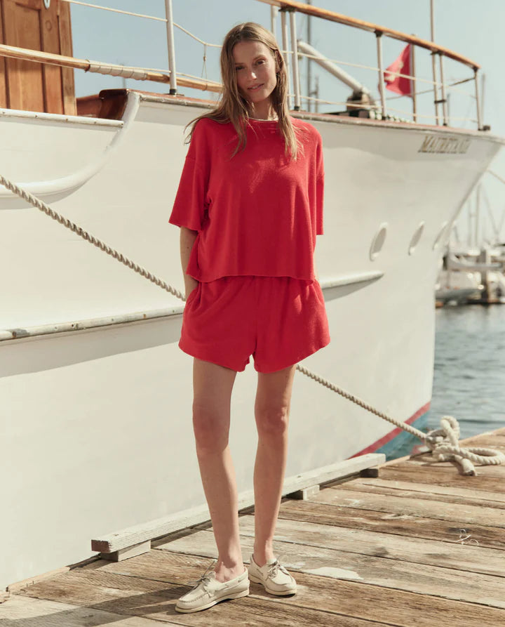 The Micro Terry Swing Short full body front