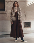 The Nordic Flower Lodge Cardigan full body front