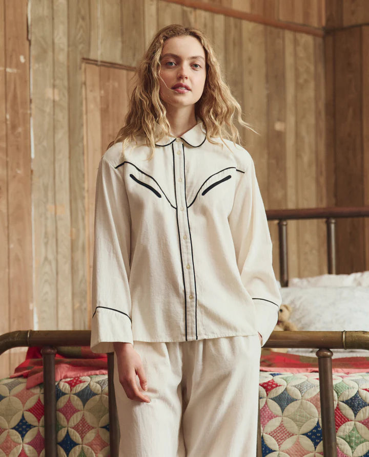 The Flannel Western Top front