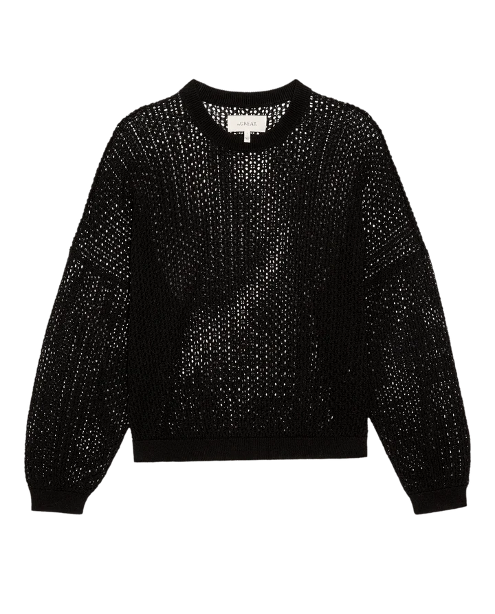 The Crochet Pullover Black by itself