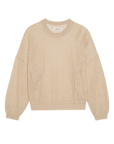 The Crochet Pullover laid flat front