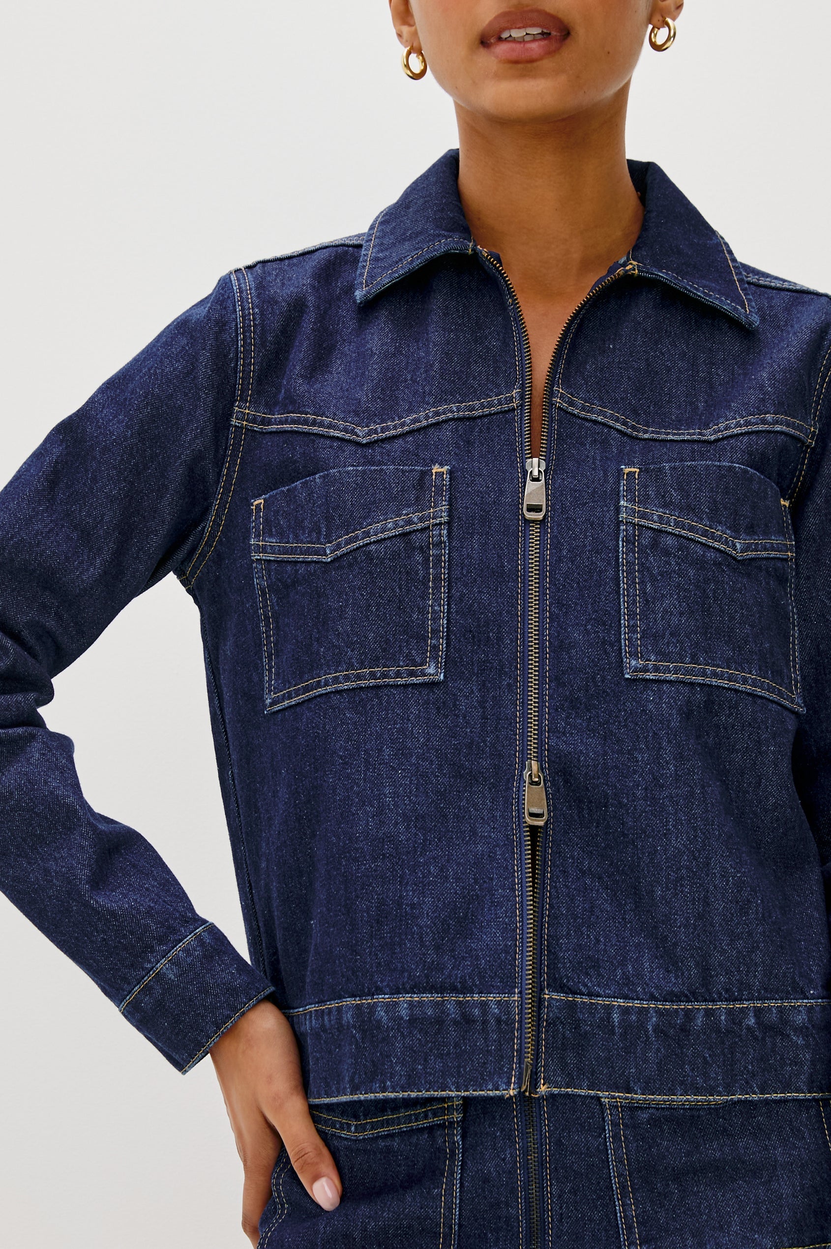 Trabuco Denim Jacket close up