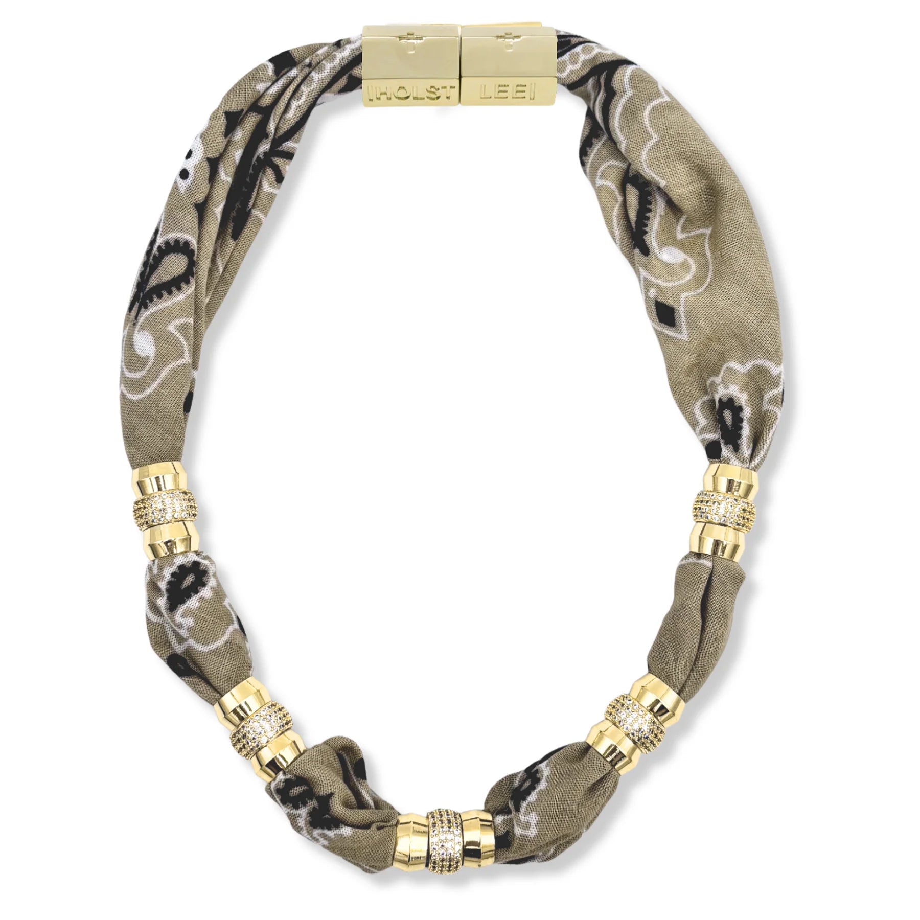 Tan Bandana Necklace flat lay