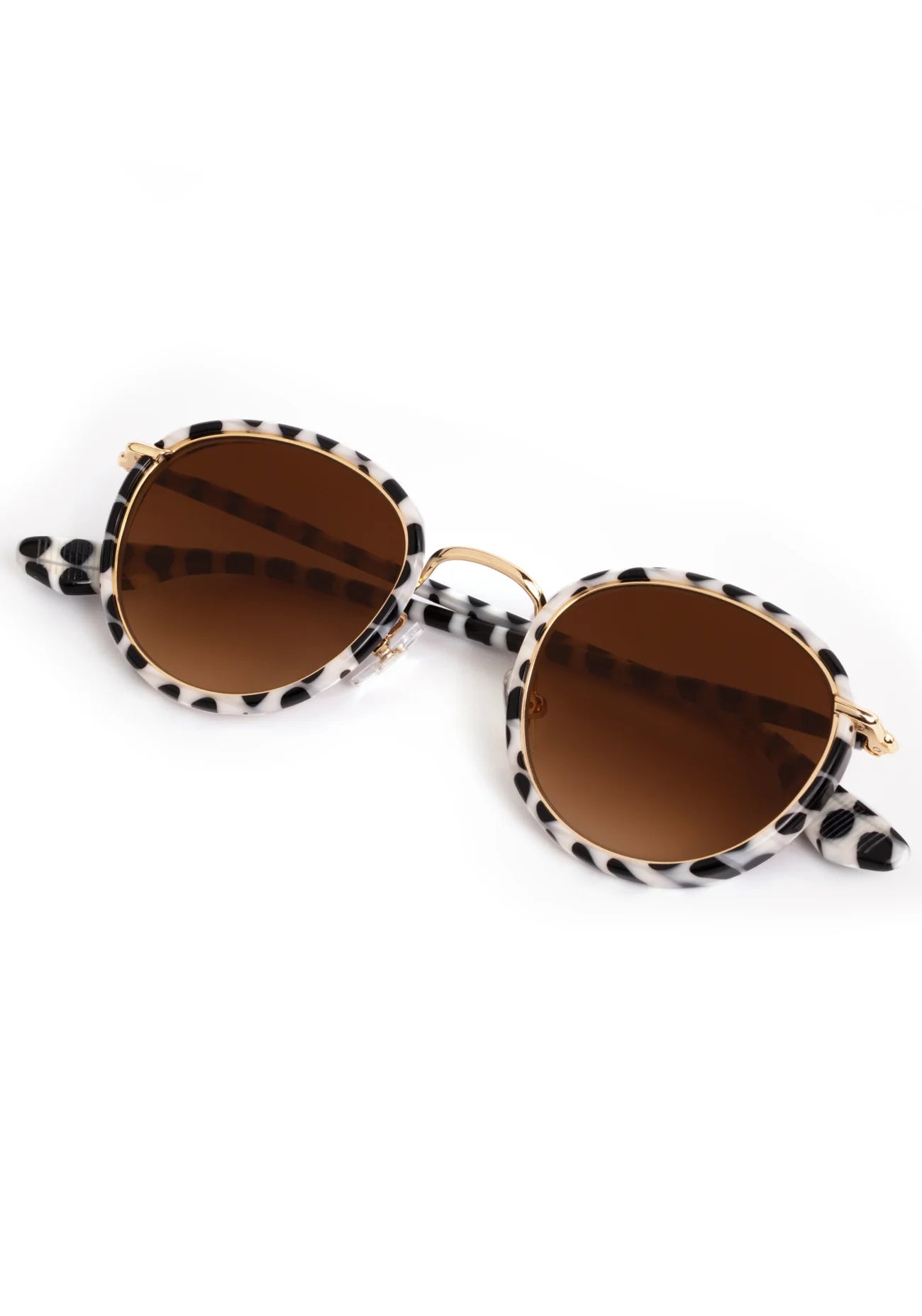 Tate Domino 18k Sunglasses folded