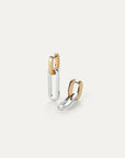 Teeni Detachable Link Earrings in Two-Tone on white background