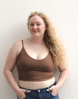 The Kyla - Double Layer Crop - Dark Nude