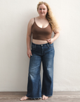 The Kyla - Double Layer Crop - Dark Nude