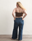 The Kyla - Double Layer Crop - Dark Nude