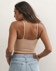 The Kyla - Double Layer Crop - Light Nude