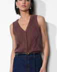 Thomas Cable Knit Vest front