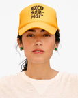Trucker Hat Marigold Excusez Moi on model