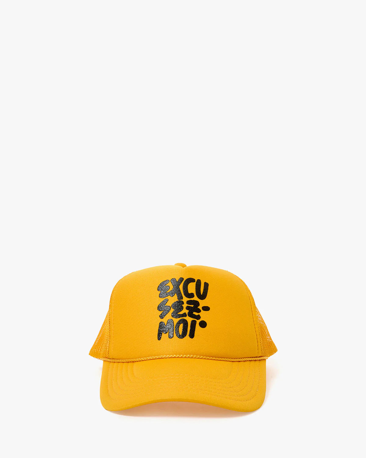 Trucker Hat Marigold Excusez Moi front