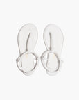 Tubular Mariana Sandals in White aerial view on white background