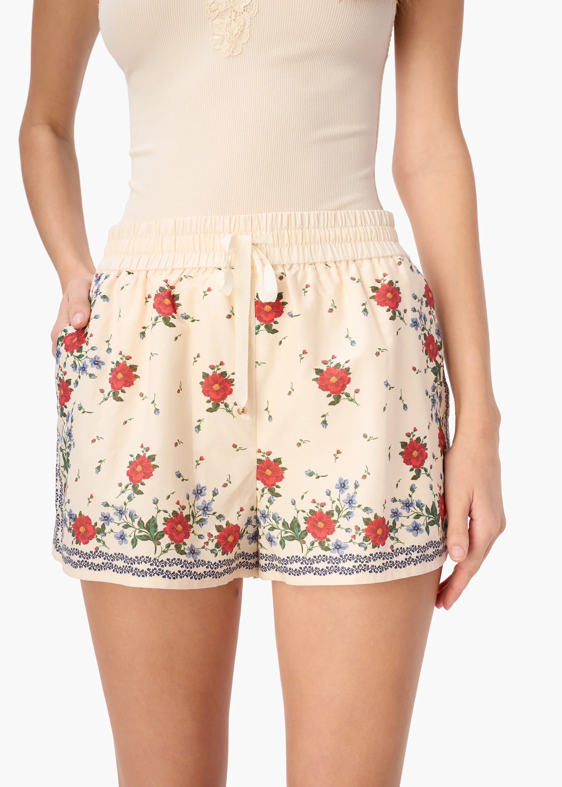 Oslo Silk Cotton Short Heirloom Bandana front