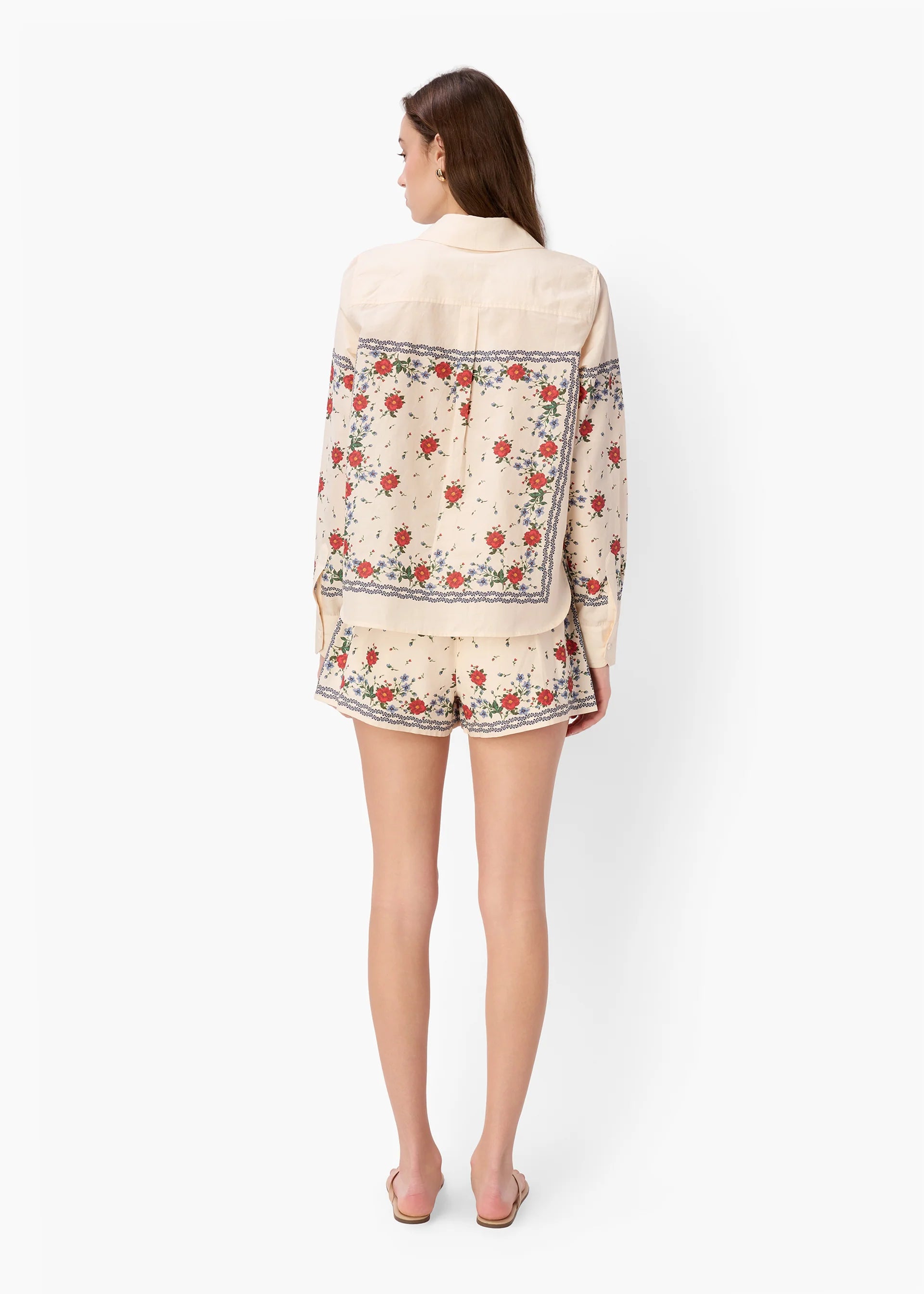 Rafella Silk Cotton Top Heirloom Bandana full body back