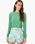 Jaye Cropped Knit Top Meadow front