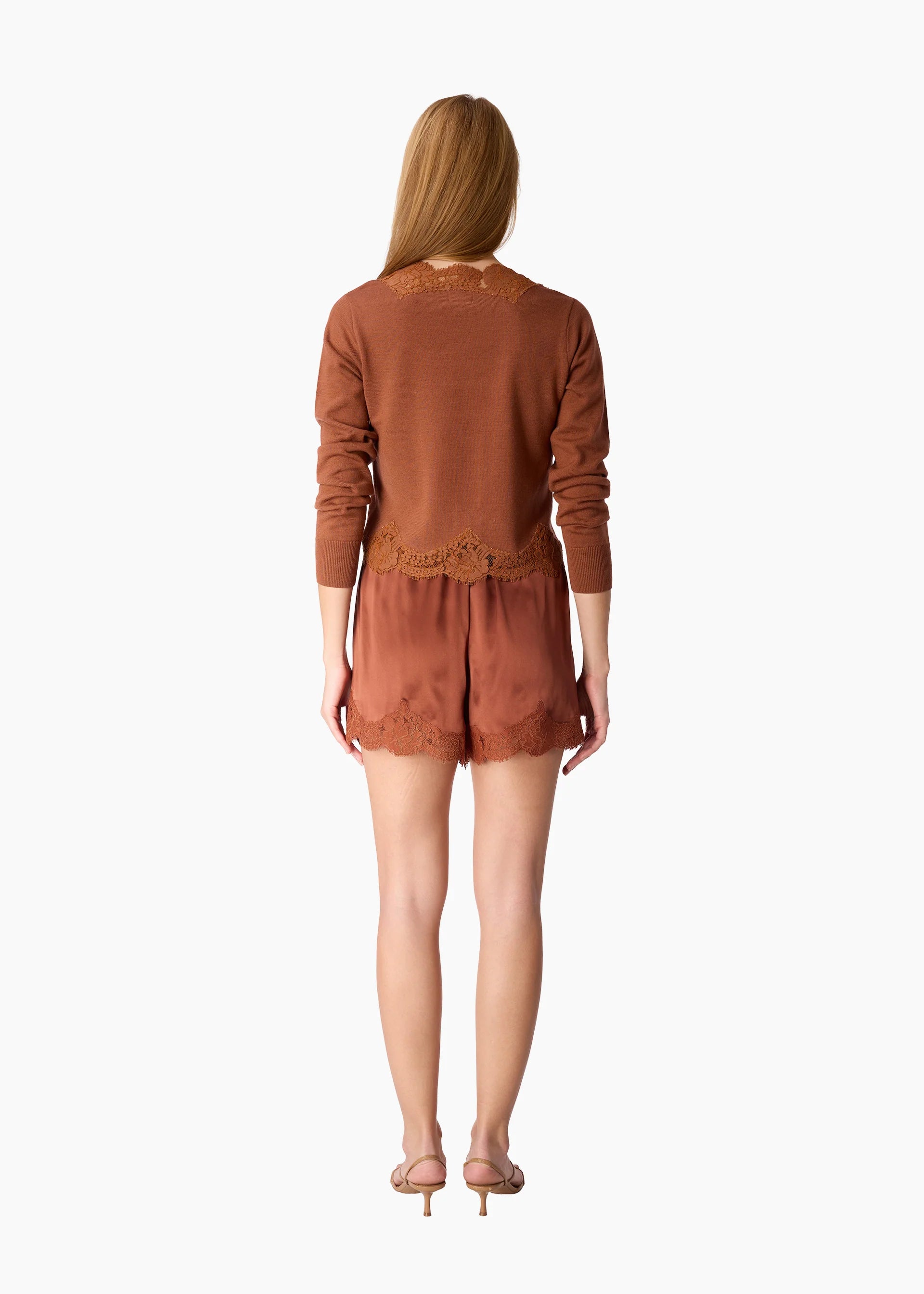 Anora Silk Short Affogato full body back
