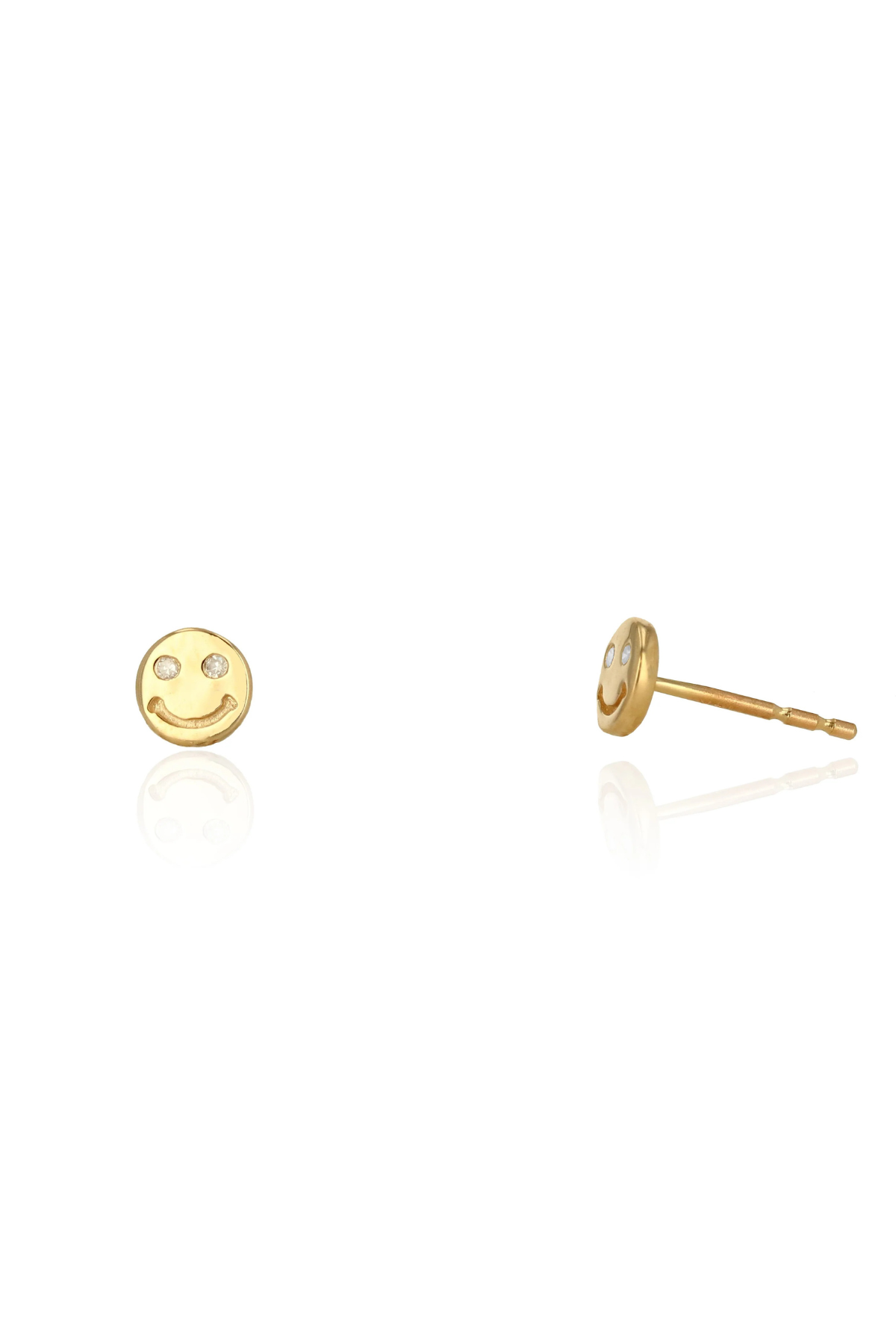 Diamond Smiley Face Earring