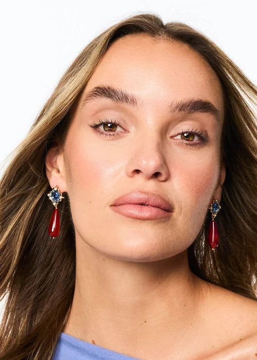 Via Earrings on model